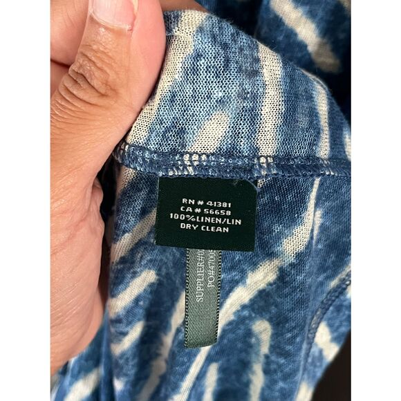 Ralph Lauren Blue Linen T-Shirt Small - Picture 5 of 5